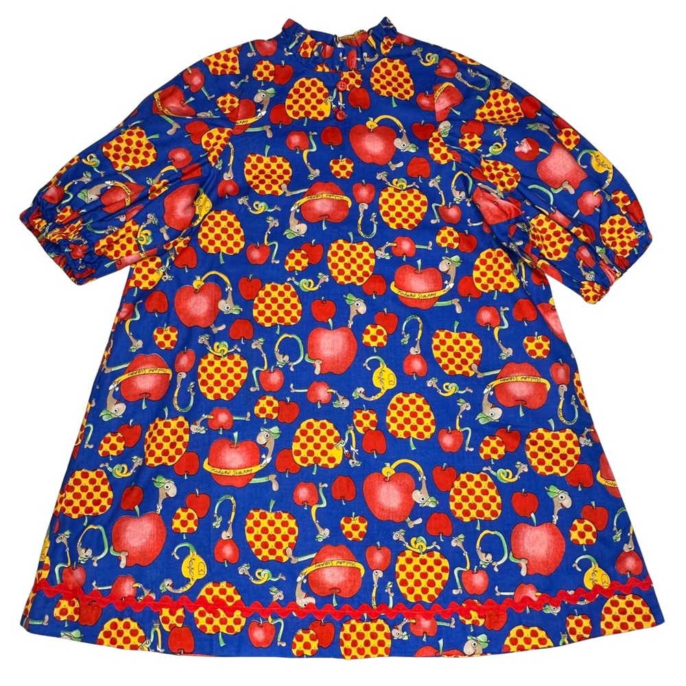 Vintage Handmade Richard Scarry Apple‎ And Worm Dress